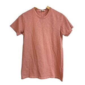 American Giant Women's Rose Pink Supima Cotton Short Sleeve Crew Neck T Shirt XS